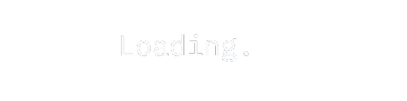 Light text typewriter style GIF showing Loading with cycling dots, transparent.